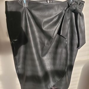 Faux leather skirt